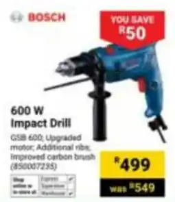 Builders Express BOSCH 600 W Impact Drill offer