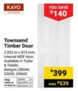 Builders Express KAYO Townsend Timber Door offer