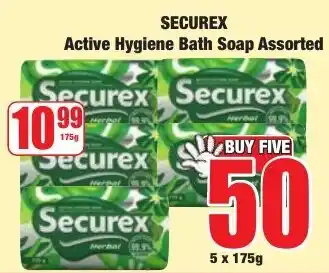 Boxer Superstores Securex Active Hygiene Bath Soap Assorted offer
