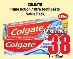 Boxer Superstores Colgate Triple Action / Xtra Toothpaste offer