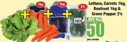 Boxer Superstores Lettuce, Carrots, Beetroot & Green Pepper offer