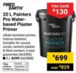 Builders Express Fired Earth 20 L Painters Pro Water-based Plaster Primer offer