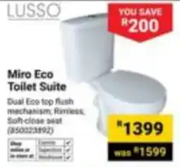 Builders Express LUSSO Miro Eco Toilet Suite offer