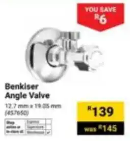 Builders Express Benkiser Angle Valve offer
