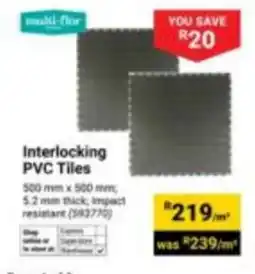 Builders Express multi-flor Interlocking PVC Tiles offer