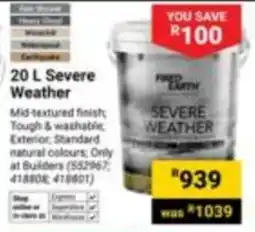 Builders Express Fired Earth Severe Weather offer