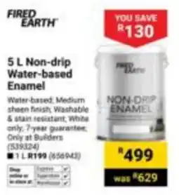 Builders Express Fired Earth 5 L Non-drip Water-based Enamel offer