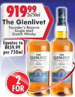 Prestons The Glenlivet Founder's Reserve Single Malt Scotch Whisky offer