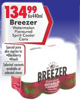 Prestons Breezer Watermelon Flavoured Spirit Cooler Cans offer