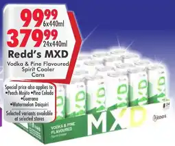 Prestons Redd's MXD Vodka & Pine Flavoured Spirit Cooler Cans offer