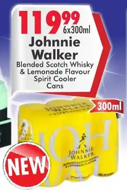 Prestons Johnnie Walker Blended Scotch Whisky & Lemonade Flavour Spirit Cooler Cans offer