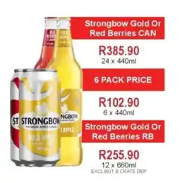 Johnny's Liquor Hypermarket Strongbow Gold Or Red Berries offer