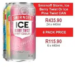 Johnny's Liquor Hypermarket Smirnoff Storm, Ice Berry Twist Or Ice Pine Twist offer