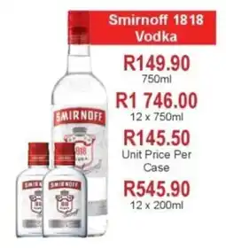 Johnny's Liquor Hypermarket Smirnoff 1818 Vodka offer