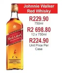 Johnny's Liquor Hypermarket Johnnie Walker Red Whisky offer