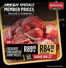 Bluff Meat Supply Fresh Beef Forequarter Curry Pieces offer