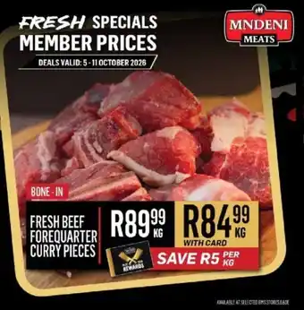 Fresh Beef Forequarter Curry Pieces