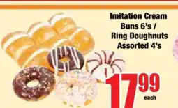 Boxer Imitation Cream Buns 6's / Ring Doughnuts Assorted 4's offer
