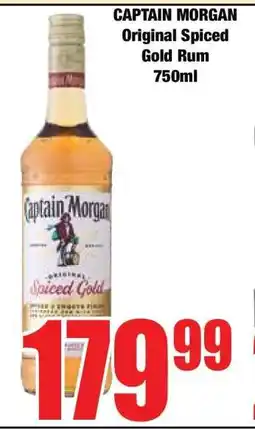 Boxer CAPTAIN MORGAN ORIGINAL SPICED GOLD RUM 750ml offer