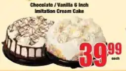 Boxer Chocolate/Vanilla 6 Inch Imitation Cream Cake offer