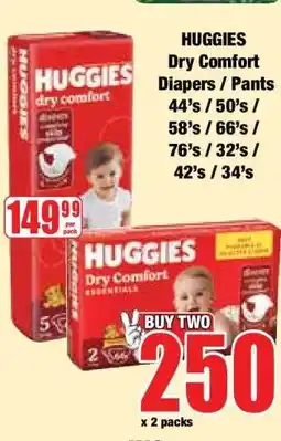 Boxer HUGGIES Dry Comfort Diapers / Pants offer