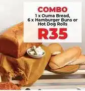 Food Lover's Market 1 x ouma bread, 6 x hamburger buns or hot dog rolls offer