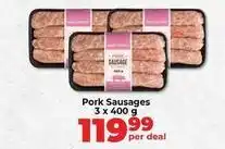 Food Lover's Market Pork sausages offer