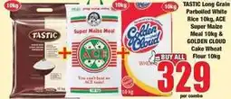 Boxer Tastic - long grain parboiled white rice, super maize meal & cake wheat flour offer