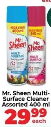 Food Lover's Market Mr. Sheen Multi-Surface Cleaner Assorted offer