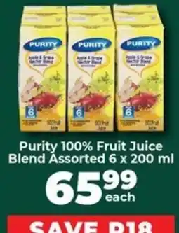 Food Lover's Market Purity 100% Fruit Juice Blend Assorted offer