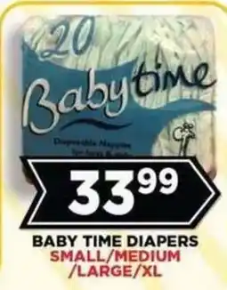 Goal Supermarket Baby time Diapers offer
