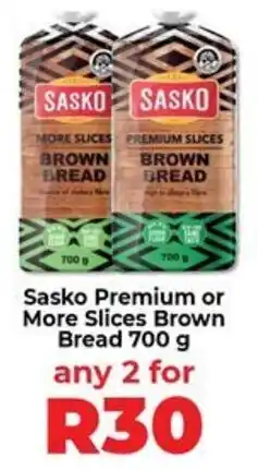 Food Lover's Market Sasko Premium or More Slices Brown Bread offer