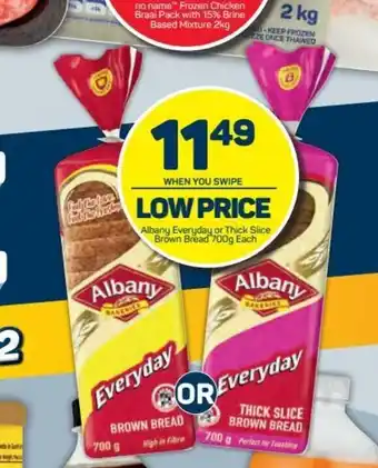 Albany Everyday or Thick Slice Brown Bread 700g each