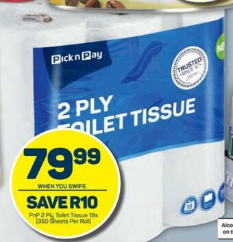 Pick n Pay PnP 2 Ply Toilet Tissue 18s offer