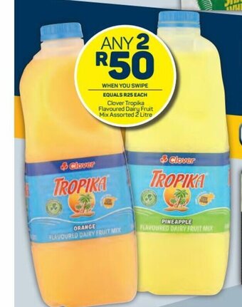 Pick n Pay Clover Tropika Flavoured Dairy Fruit Mix Assorted 2 Litre offer