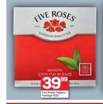 Five Roses Tagless Teabags 102s
