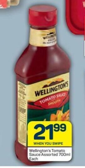 Pick n Pay Wellington's Tomato Sauce Assorted 700ml each offer