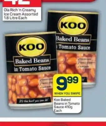 Pick n Pay Koo Baked Beans in Tomato Sauce 410g each offer