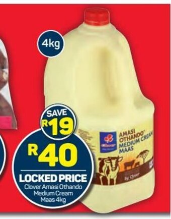 Pick n Pay Clover Amasi Othando Medium Cream Maas 4kg offer