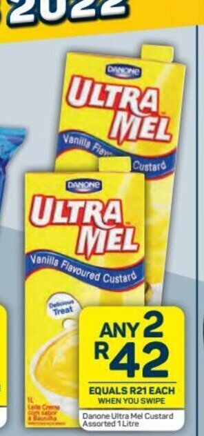 Pick n Pay Danone Ultra Mel Custard Assorted 1 Litre offer