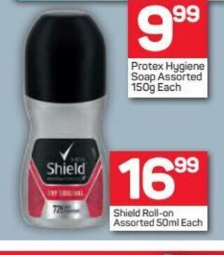 Pick n Pay Shield Roll-On Assorted 50ml each offer