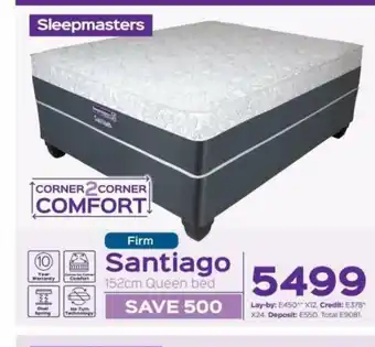 Sleepmasters Sleepmasters Firm Santiago 152cm Queen Bed offer