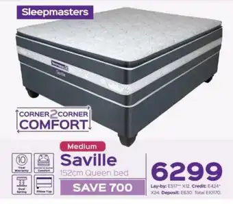 Sleepmasters Sleepmasters Medium Saville 152cm Queen Bed offer