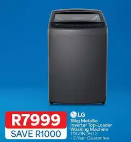 OK Furniture LG 18kg Metallic Inverter Top-Loader Washing Machine T18VNDHT2 offer