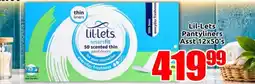 Three Star Cash and Carry Lil-Lets Pantyliners Assorted offer