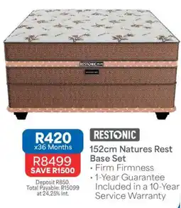 OK Furniture RESTONIC 152cm Natures Rest Base Set offer