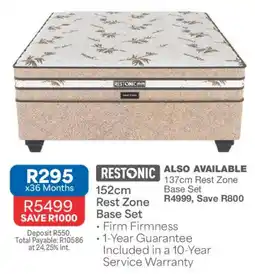 OK Furniture Restonic 152cm Rest Zone Base Set offer