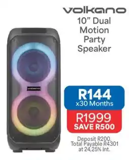 OK Furniture Volkano 10" Dual Motion Party Speaker offer
