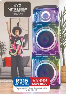 OK Furniture JVC Acrylic Speaker XS-N8115PB offer