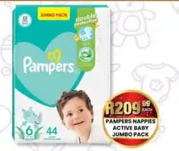 Take 'n Pay Pampers nappies active baby jumbo pack offer